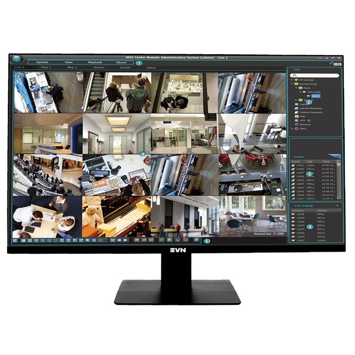 Монитор LED 27" для видеонаблюдения, матрица VA 1920*1080 (178°/178°) - фото 11634