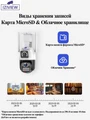Сдвоенная 4G поворотная IP-камера 4Мп+4Мп, ночь 30м, звук, MicroSD IZIVIEW-R21ZU 4G