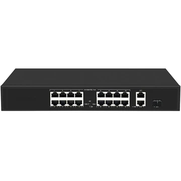 18-портовый РOЕ коммутатор (16 портов POE + 2 порта UpLink + 1 порт SFP) InControl POE-1612