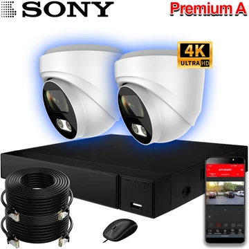 Система видеонаблюдения Premium PRO • 2 камеры Premium-2 IP 4K (купол)
