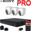 Комплект на 3 камеры Купол PRO Sony 5 Мп с зумом Купол PRO-3 IP 3K
