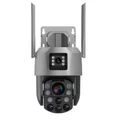 Сдвоенная поворотная WIFI IP-камера 2Мп + 2Мп c 20X-кратным зумом, гибридной ночной подсветкой, с микрофоном, динамиком, аналитикой, запись на microSD «IZIVIEW-R26RU ZM» IZIVIEW-R26RU ZM